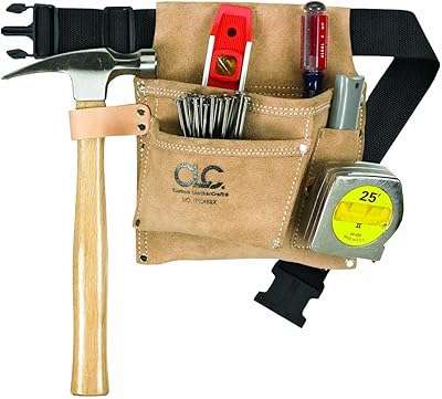 Sac à outils en daim clc custom leathercraft ip489x et ceinture en toile