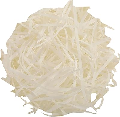 Remplisseur de papier déchiré bouclé pour panier d'emballage cadeau/emballage de panier, fournitures d'emballage