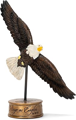 Dixons flying isaya 40:31 wings as eagles statue de table en pierre