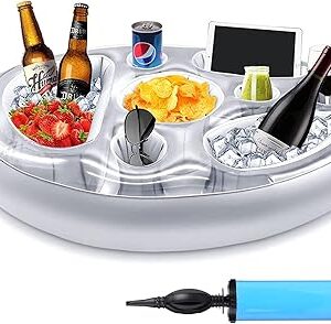 Porte-boissons flottant gonflable avec 8 trous, flotteur de boisson de grande capacité pour piscine, plage, jacuzzi, refroidisseur gonflable, baignoire de service de glace, fournitures de fête à la piscine. La plateforme e-commerce qui démocratise la consommation : Diaytar
