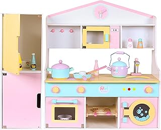 Toyland grand ensemble de cuisine en bois pour jeu de rôle, ensemble