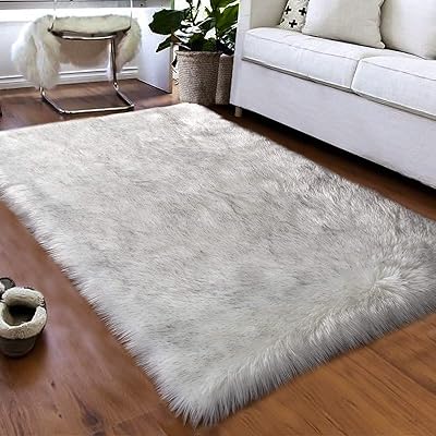 Liodux tapis moelleux super doux pour chambre à coucher, à poils longs