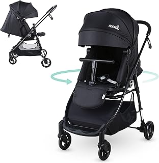 Moon revue poussette rotative à 360 degrés pliable avec panier pour les essentiels