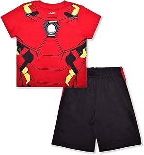 Ensemble t-shirt et short avengers spiderman pour petit garçon - bleu/rouge