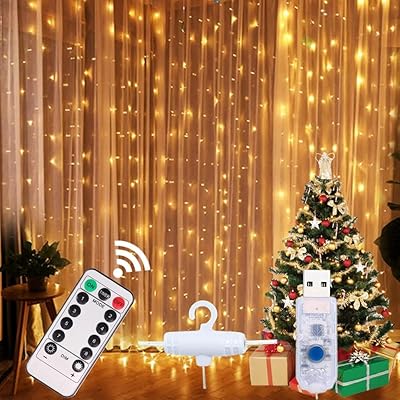 Rideau lumineux led usb beauty 3m avec 8 modes 3x3m pour la maison