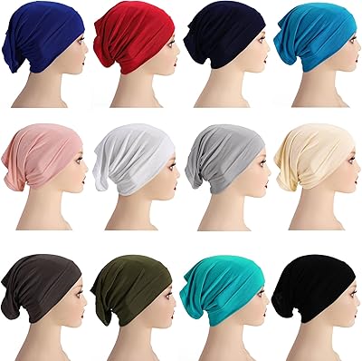 Messen 12 pièces sous écharpe hijab casquette pour turban bandeau écharpe couleur unie hijab tube unisexe stretch dreadlocks tube. Diaytar Sénégal : Simplicité, rapidité, économie