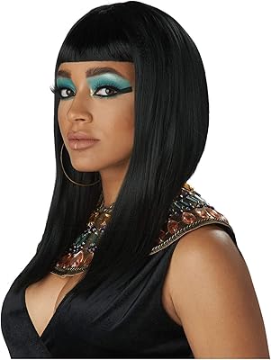 Perruque coupe égyptienne angulaire standard, noir, taille unique. Comparez, choisissez, économisez sur Diaytar Sénégal