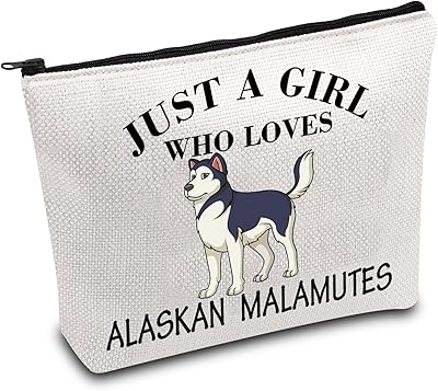Trousse de maquillage de voyage juste une fille qui aime les malamutes