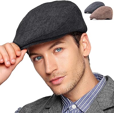 2 pack de chapeaux gavroche ajustables pour hommes casquette plate irlandais