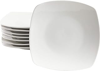 Ensemble d'assiettes en porcelaine gibson home zain, 8 pièces, blanc