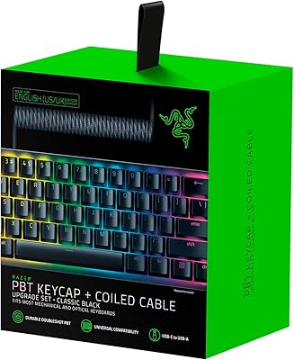 Kit de mise à niveau de capuchons de touches razer pbt + câble