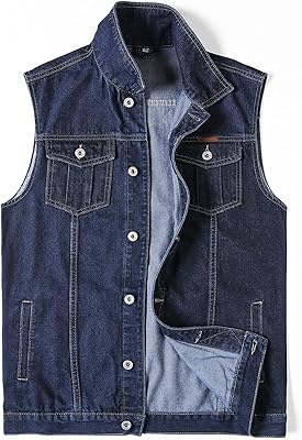 Gilet pour hommes formel gilets en denim noir nouveauté printemps