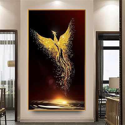 Diy 5d diamant peinture pour adultes forage complet golden phoenix