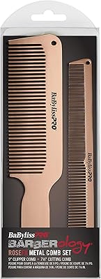 Babylisspro barberology rosefx peigne en métal, paquet de 2