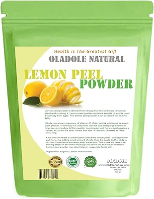 Poudre naturelle d'écorce de citron oladole - 100 % pure et naturelle