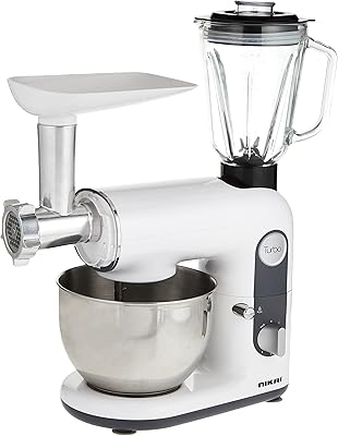 Robot culinaire nikai 800 w avec 6 réglages de vitesse, livré avec une garantie