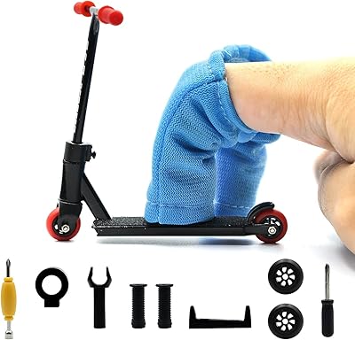Mini skateboards à doigts avec pantalon, kit de modèle de scooter en alliage