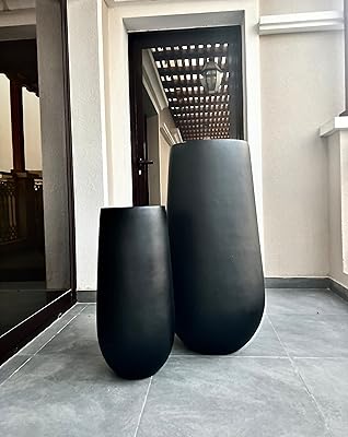 Pots ronds longs pour plantes / jardinières intérieures et extérieures avec trous