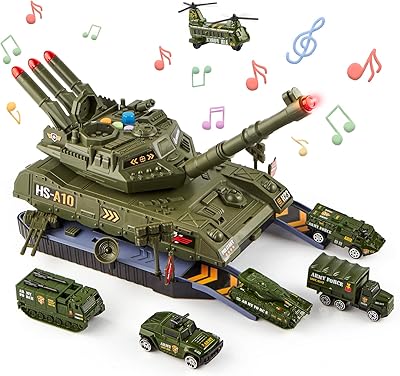 Ensemble de jouets de char wnsull, jouets de char de l'armée avec 6