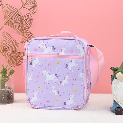 Sac à lunch isolé étanche réutilisable de pique-nique licorne mignon bento