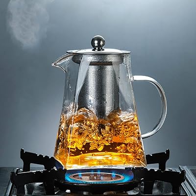 Théière carrée en verre fuquatin de 750 ml théière borosilicate pour thé