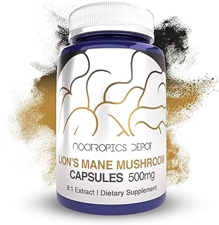 Capsules de champignon crinière de lion | double extrait 8:1 pour le corps