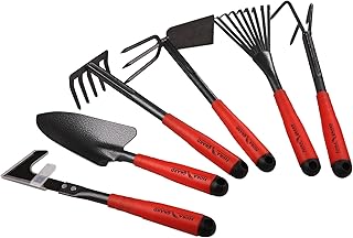 Ensemble d'outils de jardin flora guard 6 pièces - comprenant une truelle, un râteau