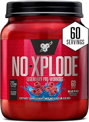 Poudre d'échauffement bsn no xplode 3.0, saveur framboise, 2,45 lbs