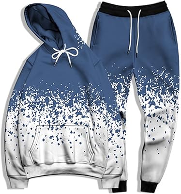 Sweat à capuche et pantalon 3d unisexe vêtements de sport ensembles