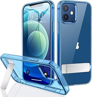 Coque de protection geetech pour iphone 12/12 pro 6,1 pouces avec support, prend en charge le chargement sans fil, coque de téléphone portable fine et résistante aux chocs avec béquille métallique à trois voies (bleu). Diaytar : La révolution discount est en marche