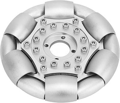 Roue omni unique, alliage d'aluminium flexible, roue omni simple en aluminium de 127