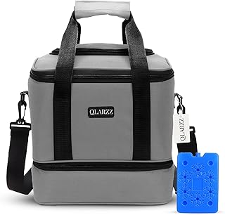 Sac à lunch isotherme qlarzz pour femmes/hommes plus glacière - boîte à lunch