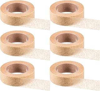 6 rouleaux de ruban nasal élastique respirant, ruban de gaze auto-adhésif pour blessures