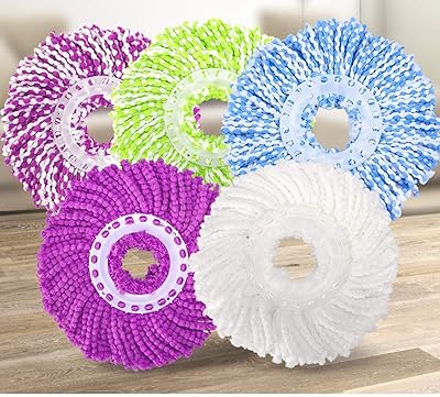 Têtes de vadrouille de rechange compatibles avec spin mop, paquet de 5 têtes