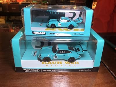 Aepro - tarmac works 1:64 1:43 rwb 911 backdate blue #51 modèle