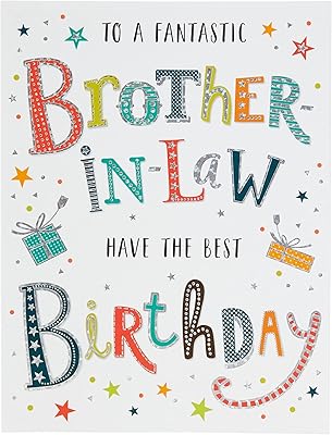 Carte d'anniversaire moderne pour beau-frère - 8" x 6" - regal publishing