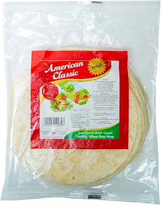 Un paquet de 12 morceaux de pain tortilla de 15 cm d'american classic