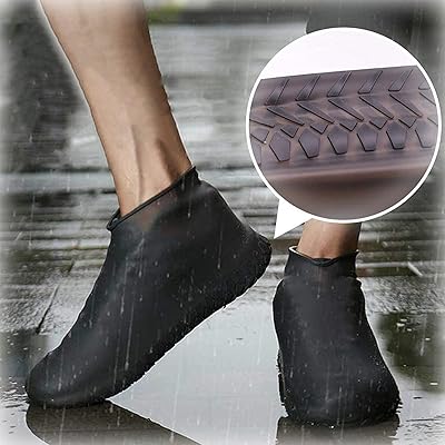Couvre-chaussures réutilisables en silicone antidérapant, avec sac de rangement imperméable pour bottes