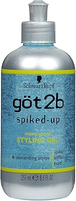 Gel coiffant spiked-up got 2b max control, 8,5 oz (251 ml)