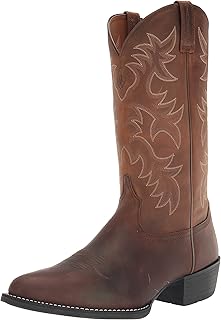 Botte western à bout rond ariat heritage de cowboy pour homme