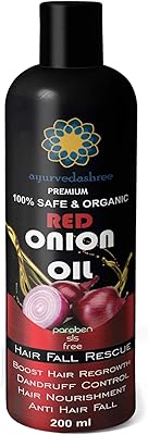 Huile d'oignon rouge ayurvedashur pour la repousse et la chute des cheveux