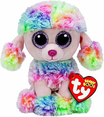 Peluche typenny pooh - rainbow le caniche - 15 cm