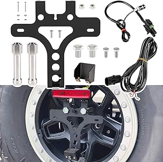 Plaque d'immatriculation mobile jeep wrangler jl 2018-2021, kit de relocalisation de plaque d'immatriculation
