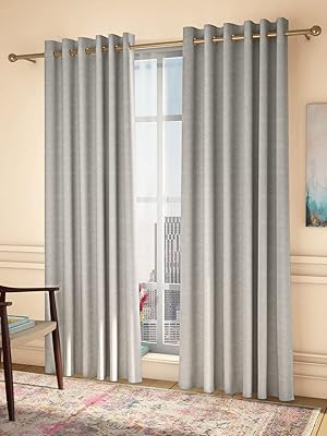 Rideau jacquard motif nid d'abeille avec étiquette, lot de 2 pièces