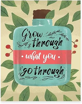 Affiche grow through go through women empowerment - impression d'art mural pour la décoration