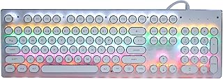 Clavier de jeu mécanique clavier de machine à écrire rétro steampunk rétroéclairage