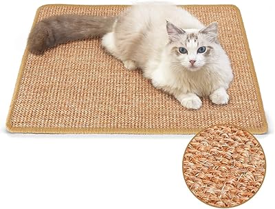 Tomface tapis à gratter pour chat en sisal naturel tissu sisal se colle