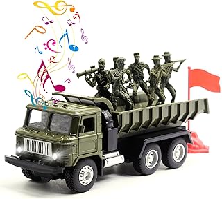 Jouet de camion militaire vert otonobi avec ensemble d'hommes de l'armée, voiture jouet