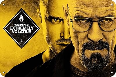 Affiche breaking bad walter white jesse pinkman en métal, 8x12 pouces, décoration murale