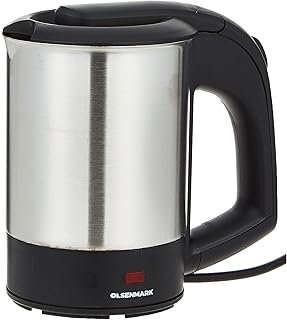 Bouilloire électrique olsenmark en acier inoxydable 05 litre corps inoxydable
